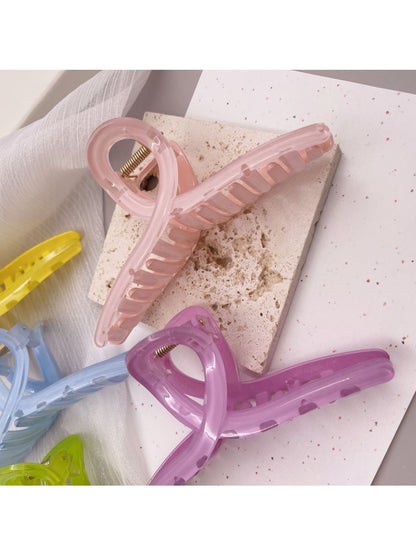 Beau - Essential Solid Color Crisscross Design Claw Clip