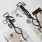 Keypus - Halloween Gothic Beaded Bow Keychain