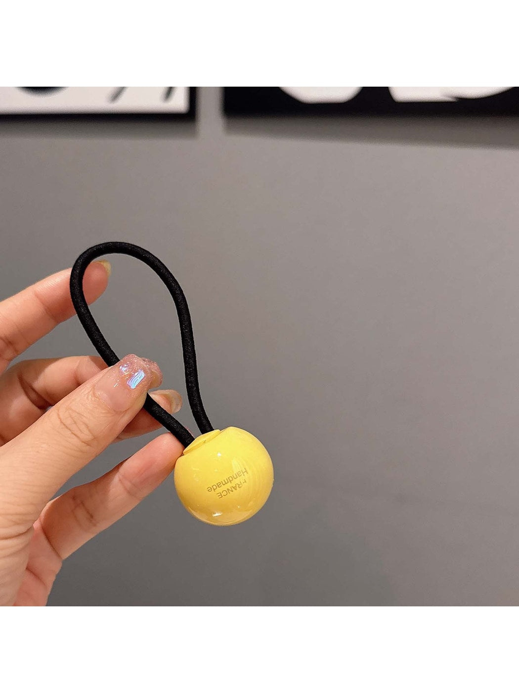 Gifty - Glossy Ball Decoration High Elastic Hair Tie