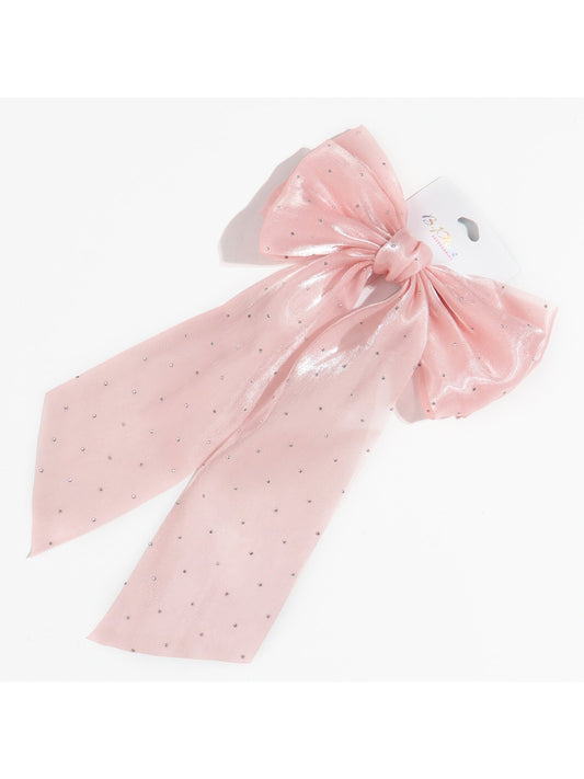 Beau - Pink Ribbon Polka Dot Hair Clip