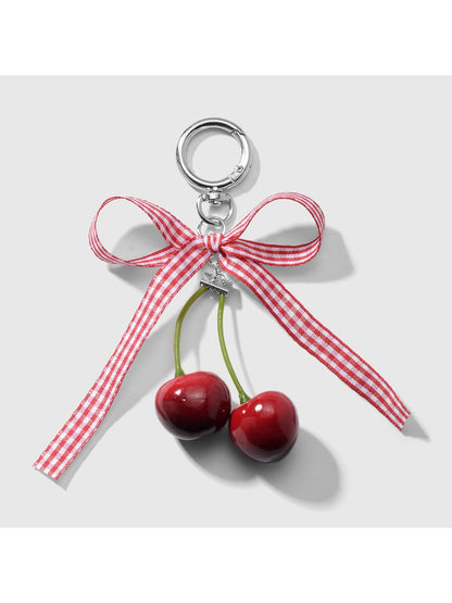 Keypus - Y2K Bow Cherry Bag Charm Keychain Pendant