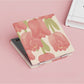 Mirroray Tulip Patterned Square Vanity Face Mirror showing tulip pattern and floral motif