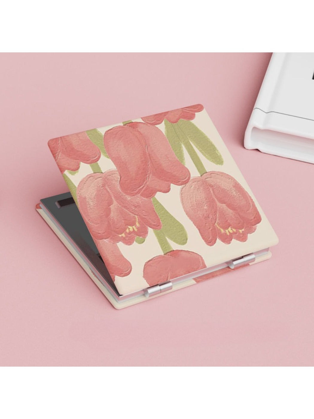 Mirroray - Tulip Patterned Square Vanity Mirror