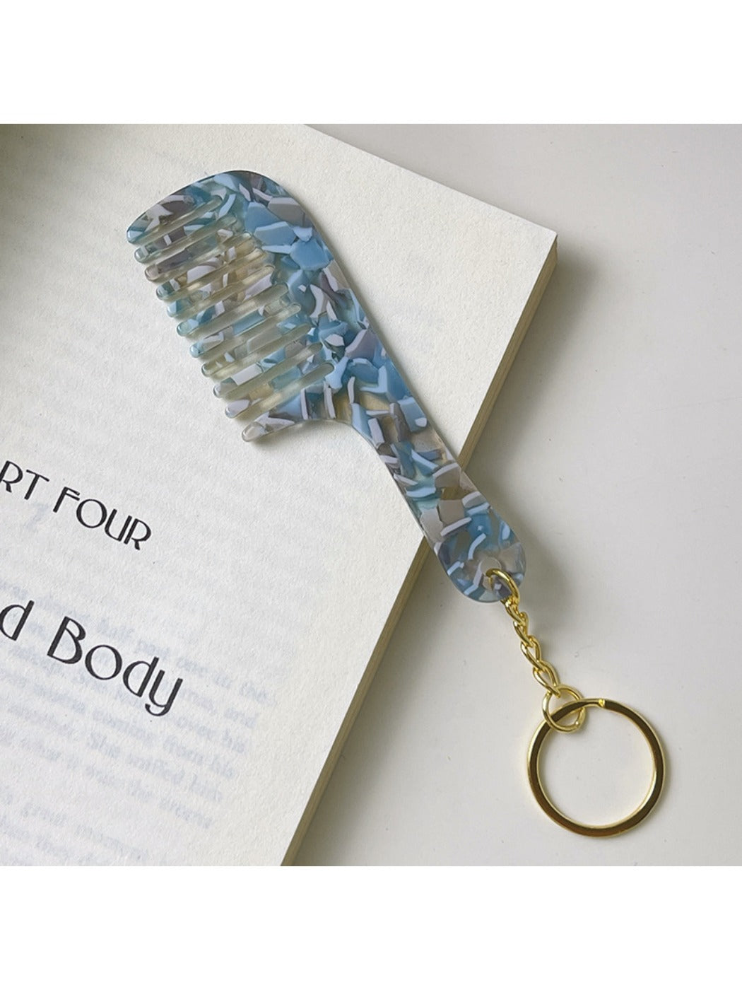 Keypus - Acetate Comb Charm Keychain