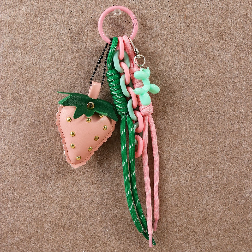 Keypus - Strawberry Chain Cord Keychain Bag Charm