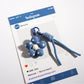Keypus - Playful Denim Flower Keychain