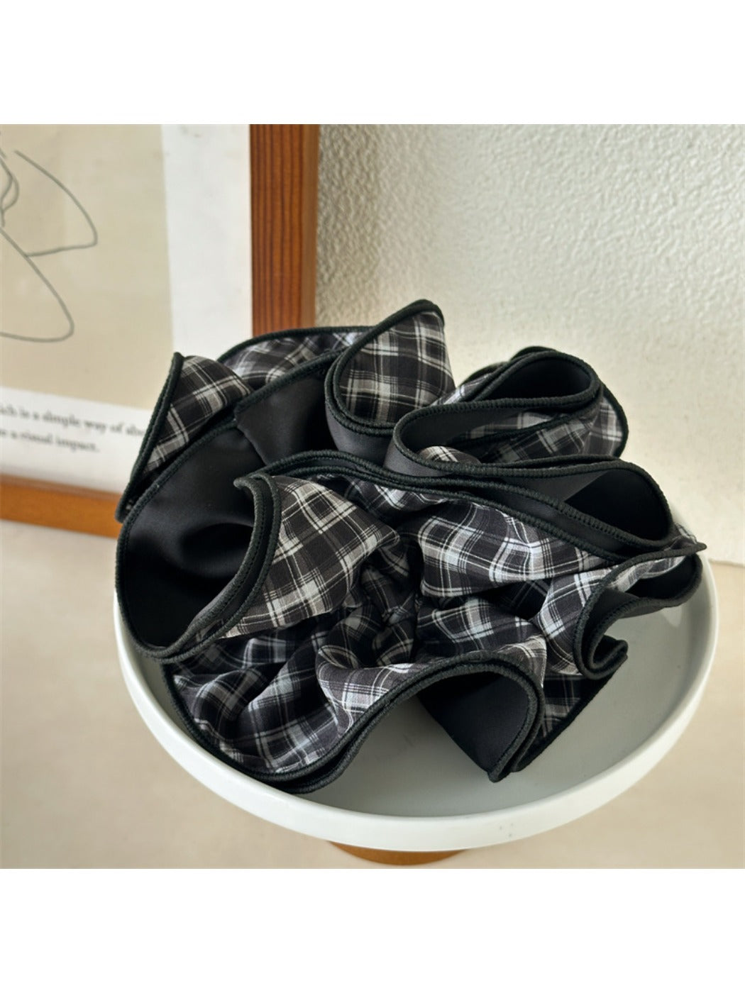 Gifty - Luxury Satin Plaid Scrunchie