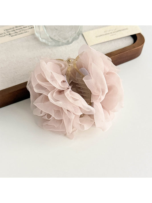 Beau - Floral Mesh Flower Bud Decorative Claw Clip