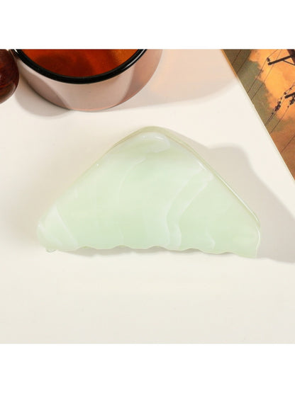 Beau - Marble Pattern Triangular Hair Claw