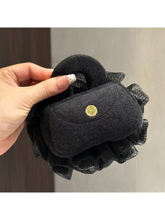 Papo - Handbag Shaped Black Bath Pouf
