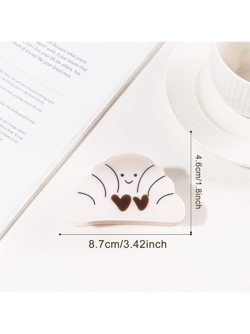 Beau - Cute Bread Shaped Hair Claw Clip