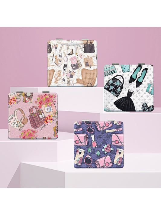 Mirroray - Cartoon Print Foldable Makeup Mirror
