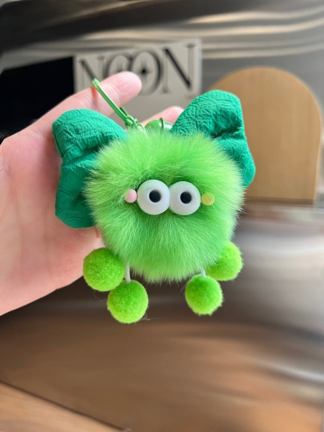 Keypus - Bow Coal Plush Keychain