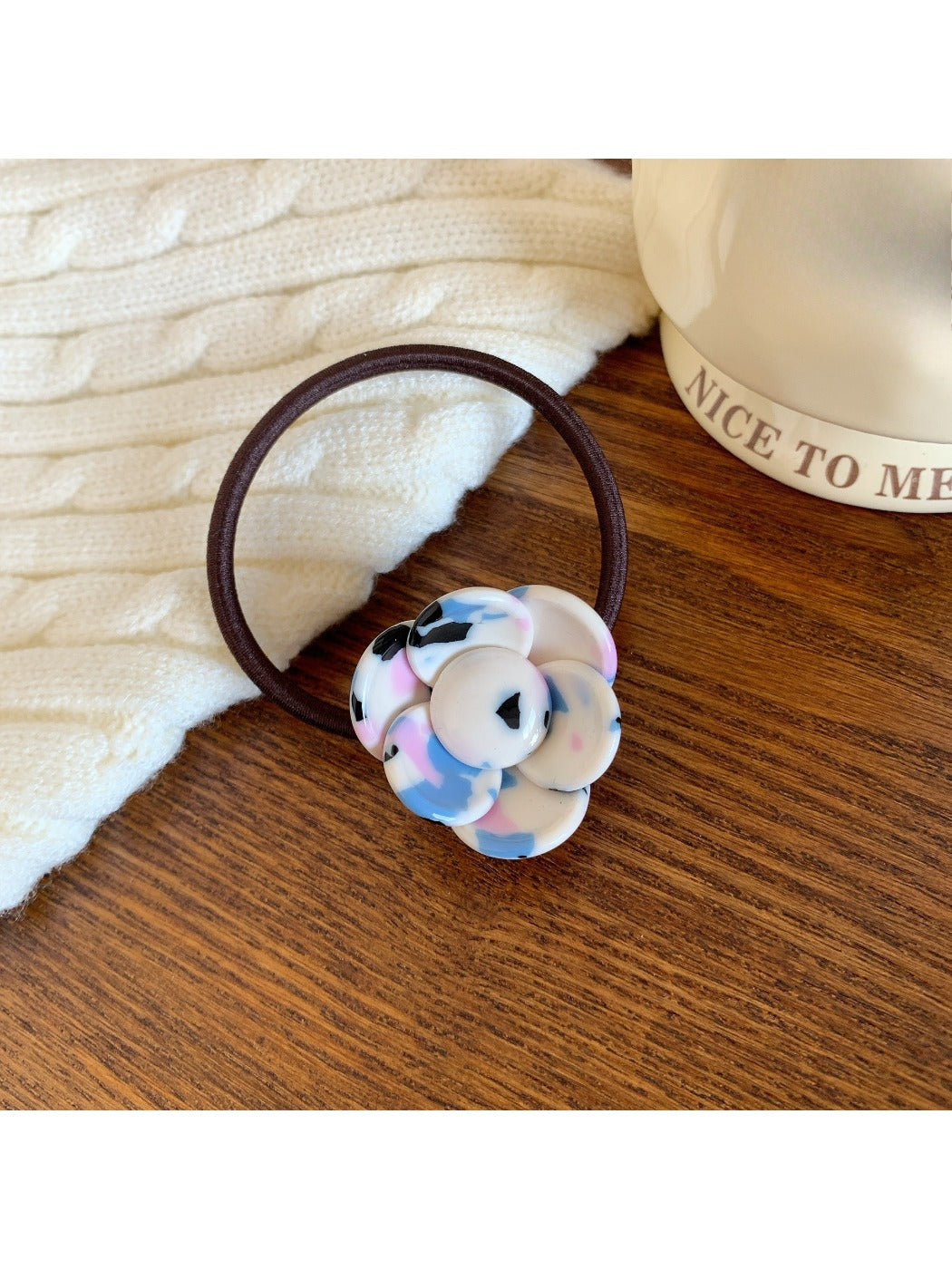 Gifty - Iridescent Acetate Flower Hair Tie