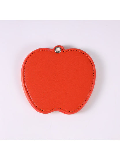 Mirroray - Apple Shaped Leather Makeup Mirror Rotating