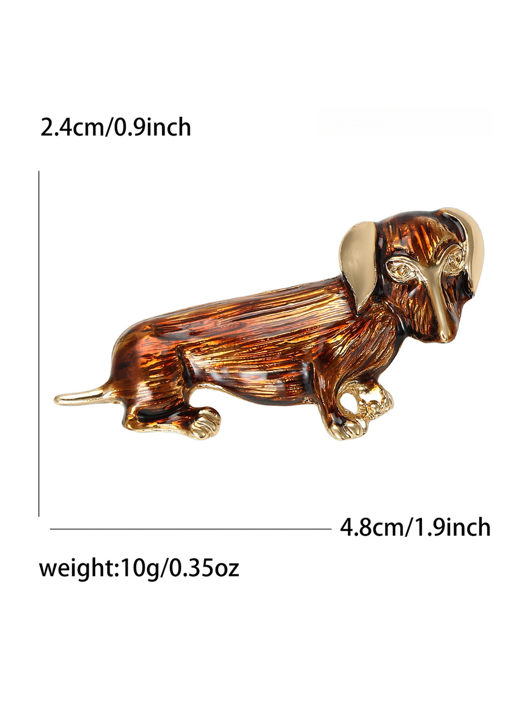 Brovia - Alloy Dog Shape Rhinestone Brooch Pin