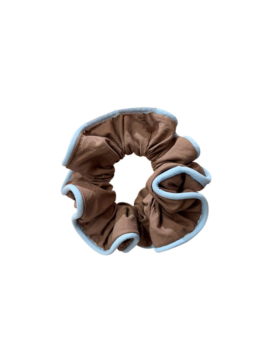 Gifty - Blue Coffee Colored Pleated Hair Loop