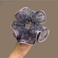 Gifty - Ruffled Leopard Print Mesh Look Hair Scrunchie