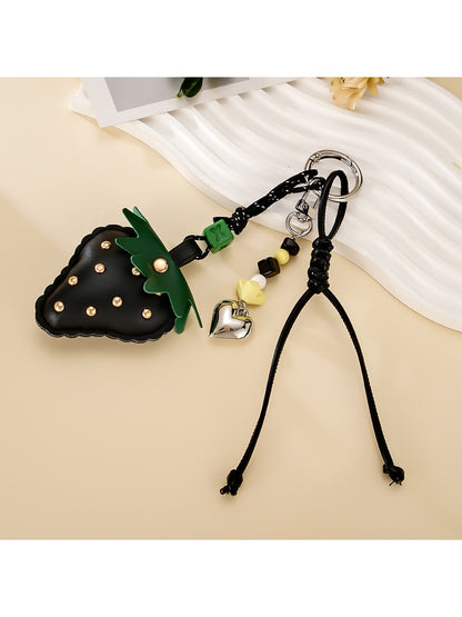 Keypus - Strawberry Pendant Cord Strap Keychain