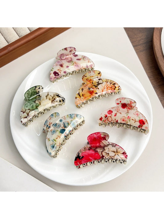 Beau - Spring Summer Floral Hair Claw Clip