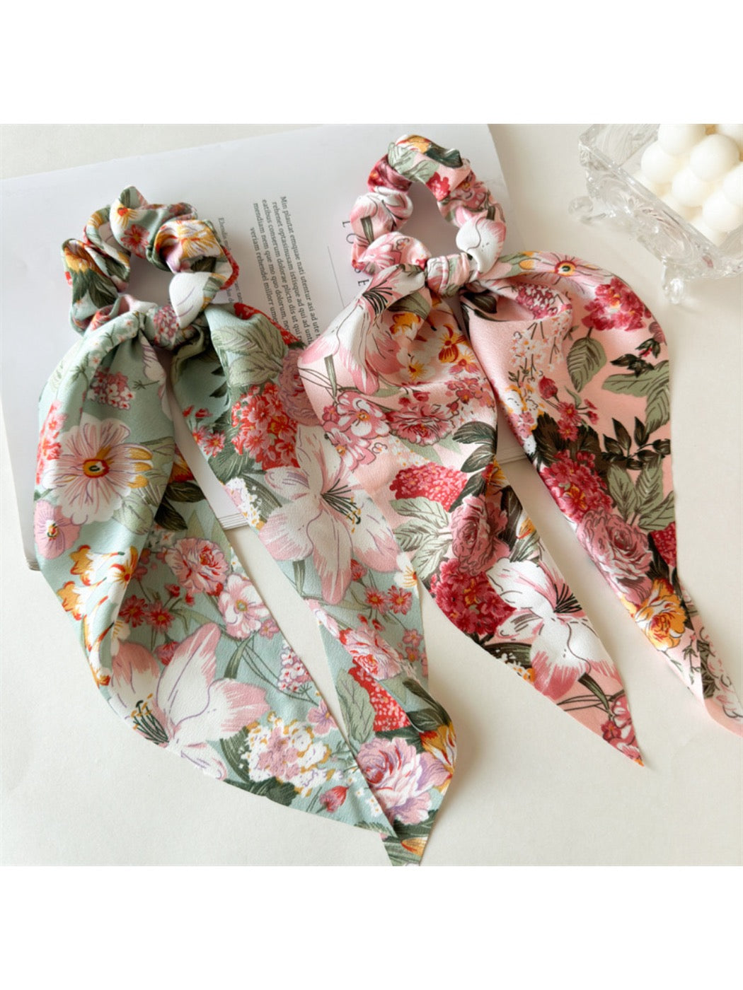 Gifty - Satin Printed Triangle Scrunchie