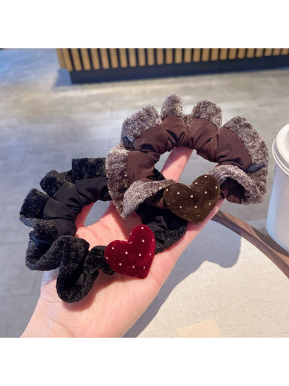 Gifty - Polka Dot Heart Voluminous Scrunchie