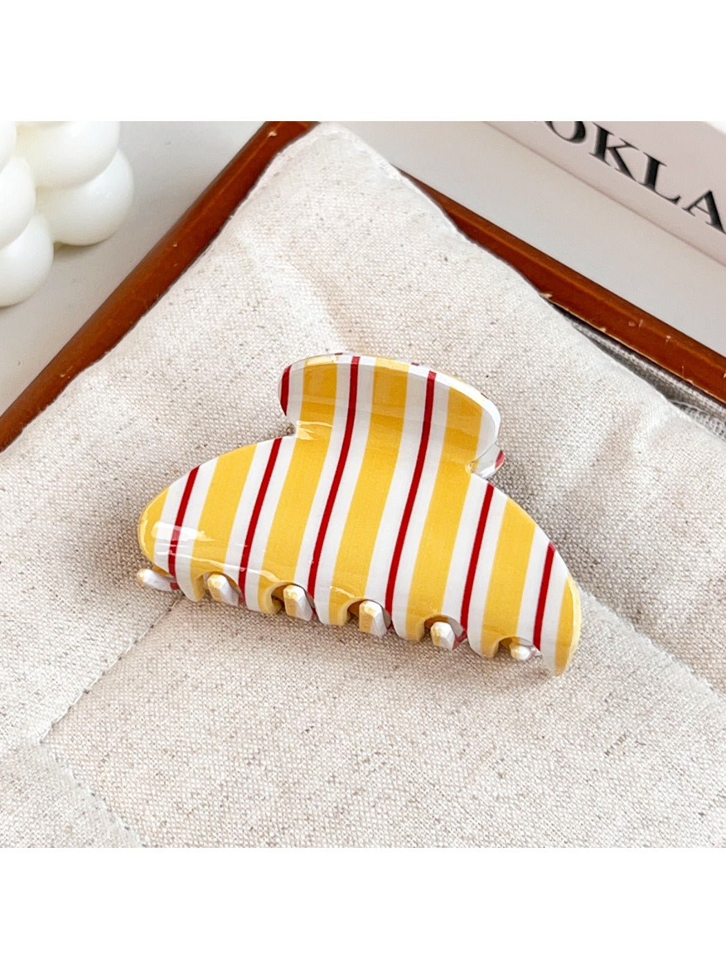 Beau - Striped PVC Sweet Style Claw Clip