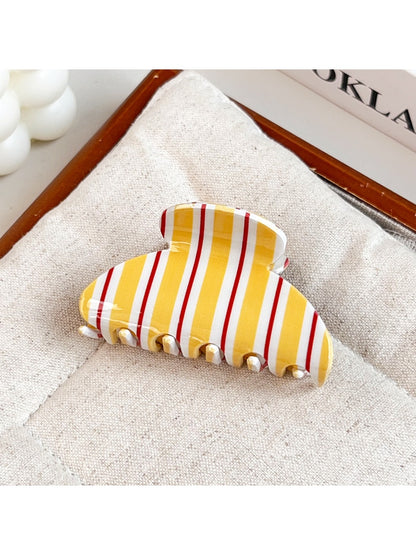 Beau - Striped PVC Sweet Style Claw Clip