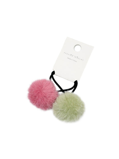 Gifty - Candy Colored Pom-pom Hair Ties