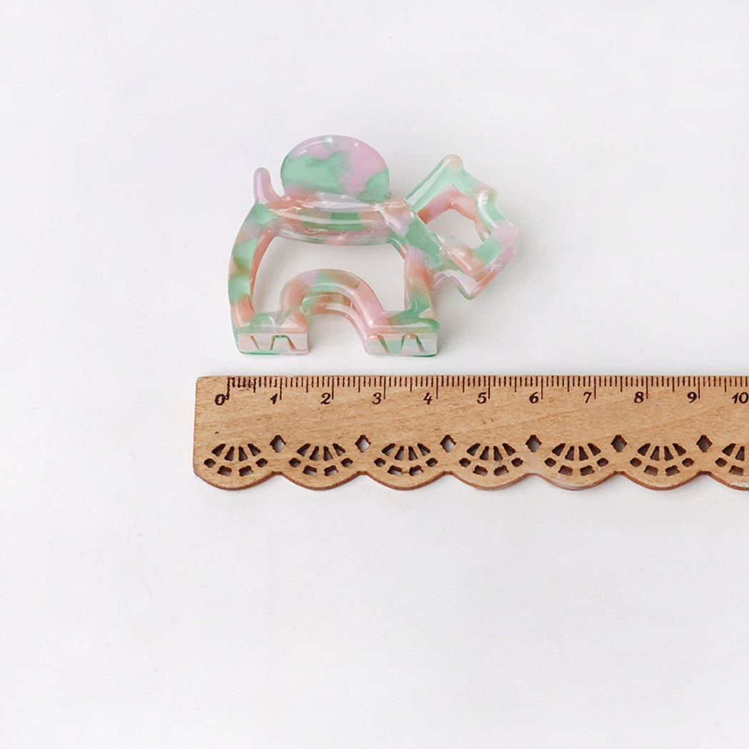 Beau - Acetate Cartoon Dog Hollow Claw Clip