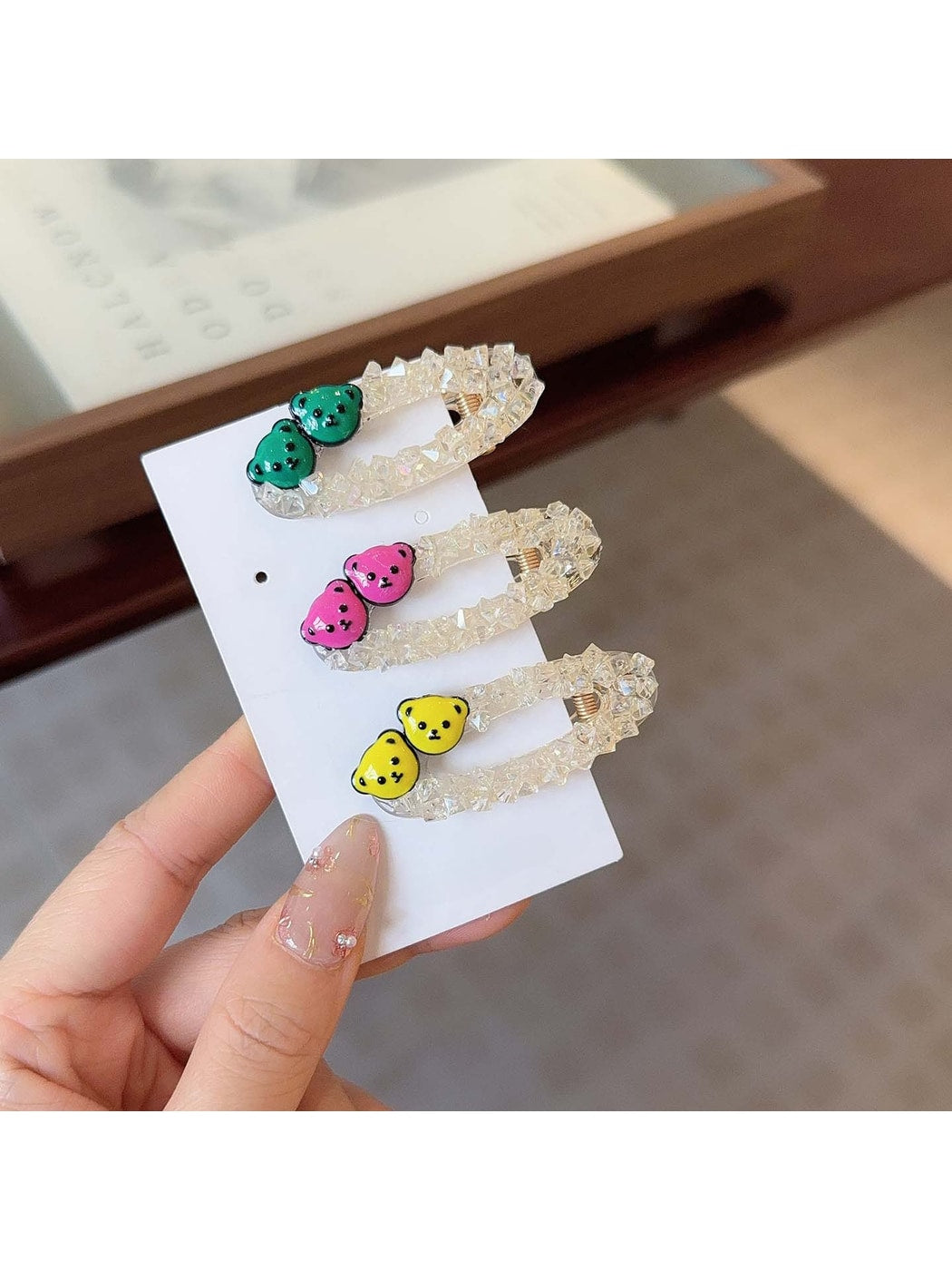 Beau - Shiny Bear Design Hair Clip