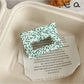 Beau - Retro Dot Pattern Square Acetate Hair Claw Clip