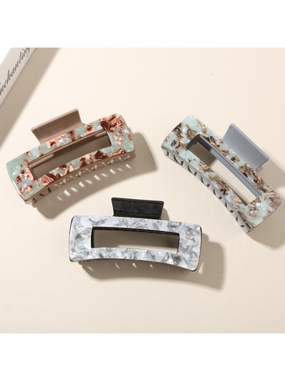 Beau - Elegant Hollow Out Rectangular Claw Clip