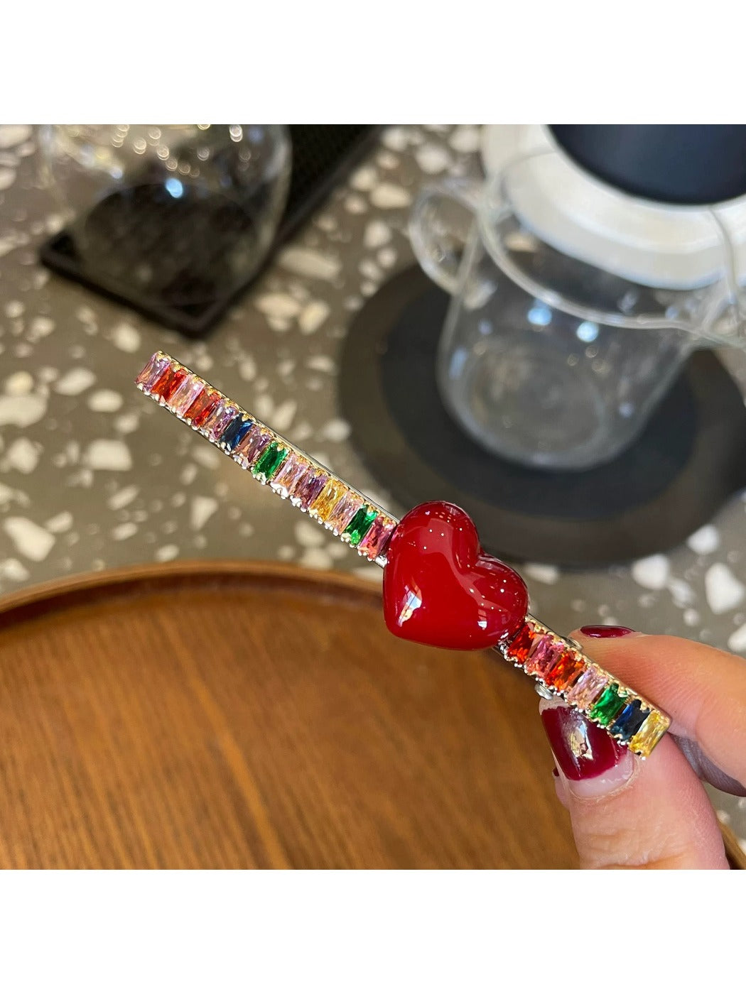 Beau - Colorful Rhinestone-Embellished Claw Clip