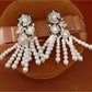 Earedge - Vintage Floral Rhinestone Beaded Earrings