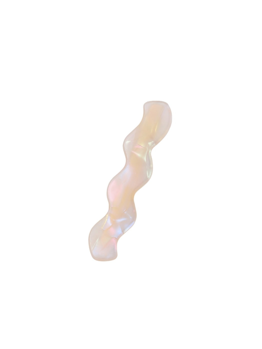 Close-up of Beau hair clip clasp and wavy design details