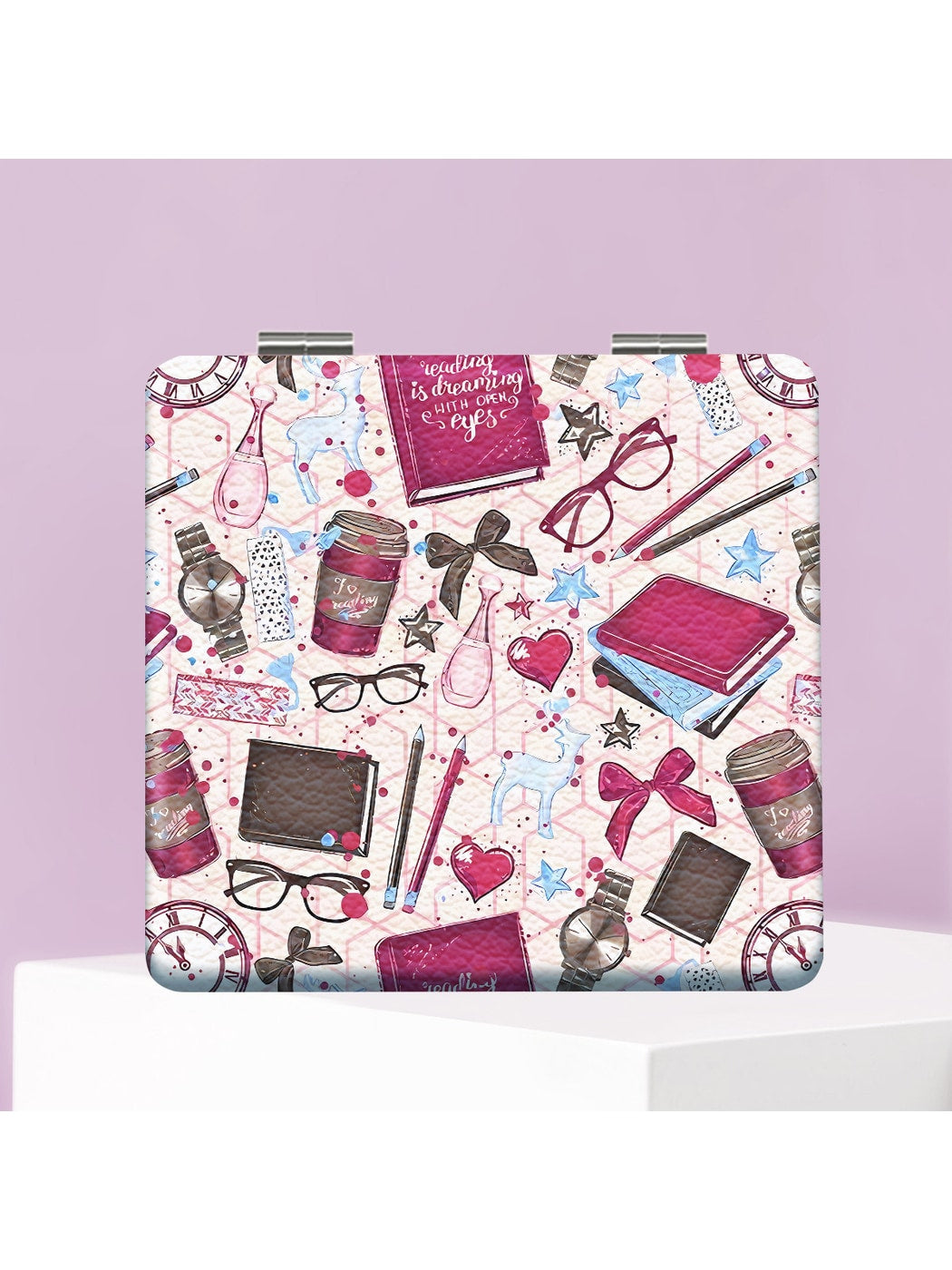 Mirroray - Cartoon Print Foldable Portable Makeup Mirror