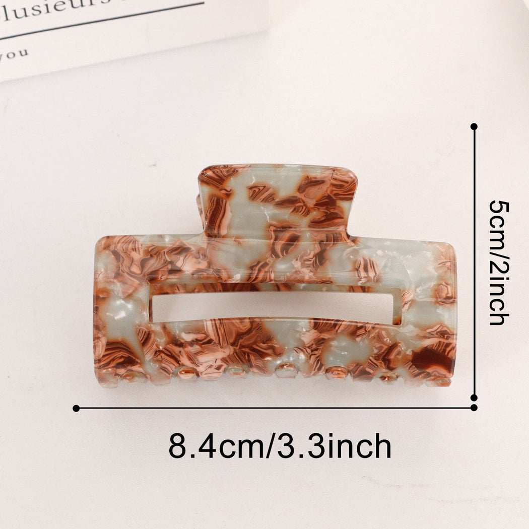 Beau - Minimalist Rectangle Openwork Claw Clip