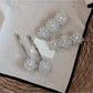 Beau - Beaded Floral Straight Bangs Hair Clip