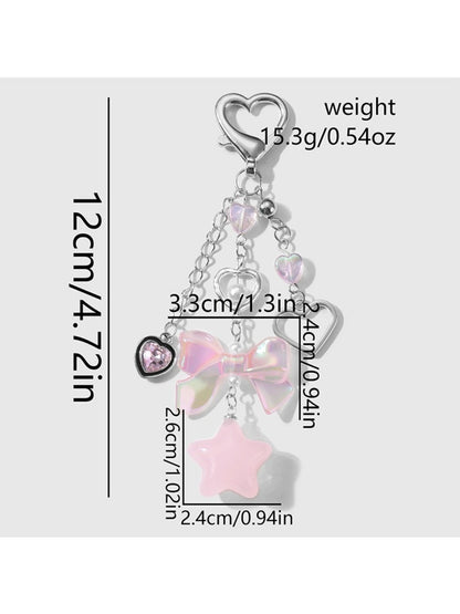 Keypus - Y2K Sweet Heart Strawberry Star Bag Charm Keychain