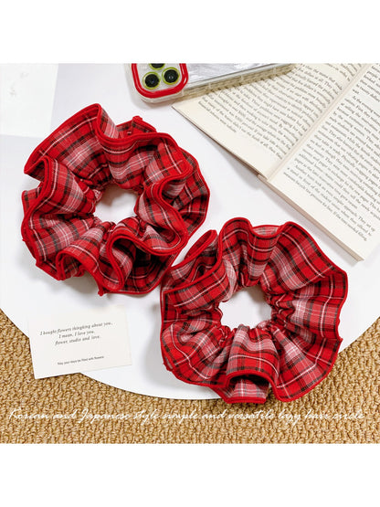 Gifty - Red Plaid Hair Ring