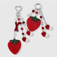 Keypus - Y2K Strawberry Bow Acrylic Bag Charm Keychain