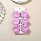 Beau - Glossy Floral Plastic Alloy Claw Clip Set