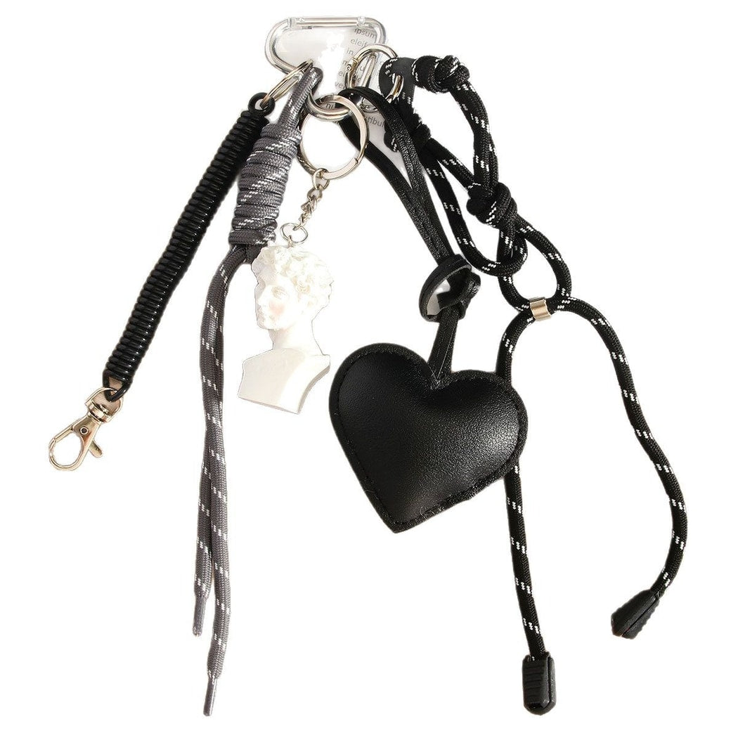 Keypus - Figure Bust Heart Detail Keychain Bag Charm
