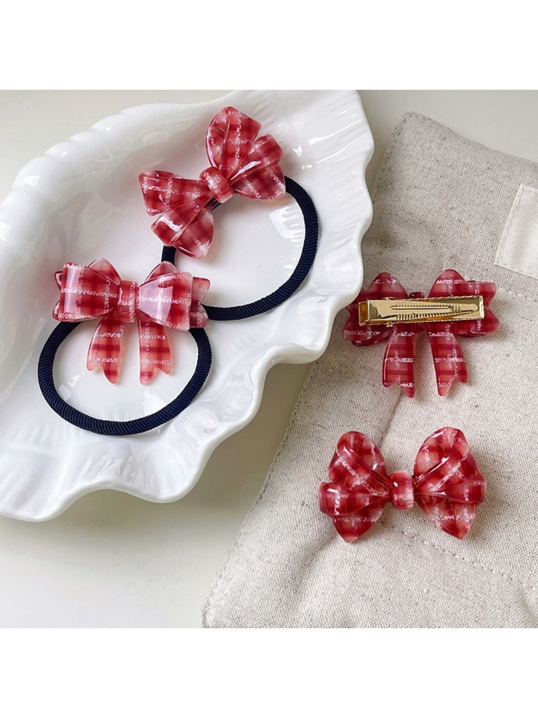 Beau - Bow Hair Clips and Hair Ties