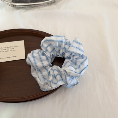 Gifty - Simple Striped Polyester Hair Accessory Scrunchie