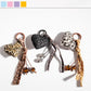 Keypus - Retro Leopard Print Heart Keychain