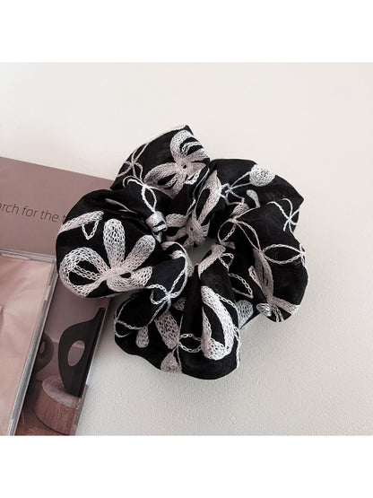 Gifty - Cute Lace Contrast Wide Scrunchie