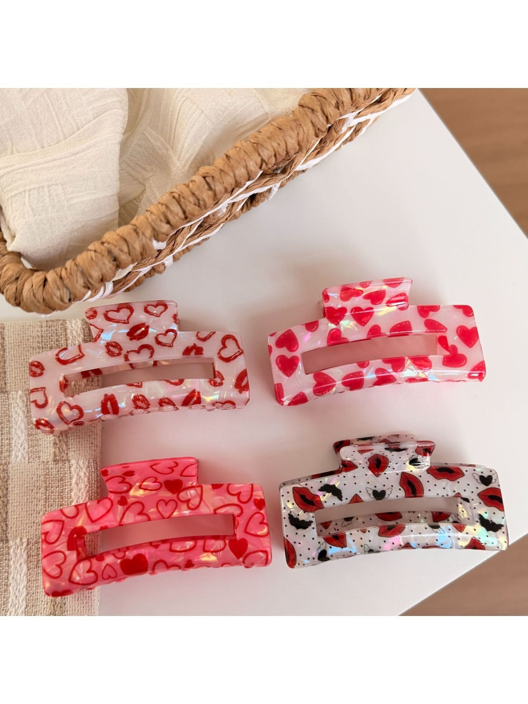 Beau - Valentine's Day Red Hair Clip