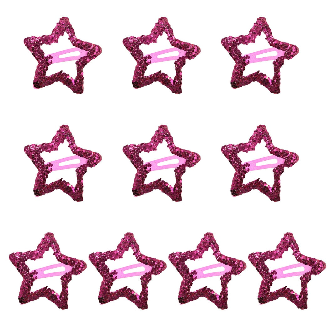 Beau - Sparkly Star Shape Alloy Hair Clip Set